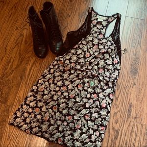 Staring at Stars Black Lace Floral Dress S